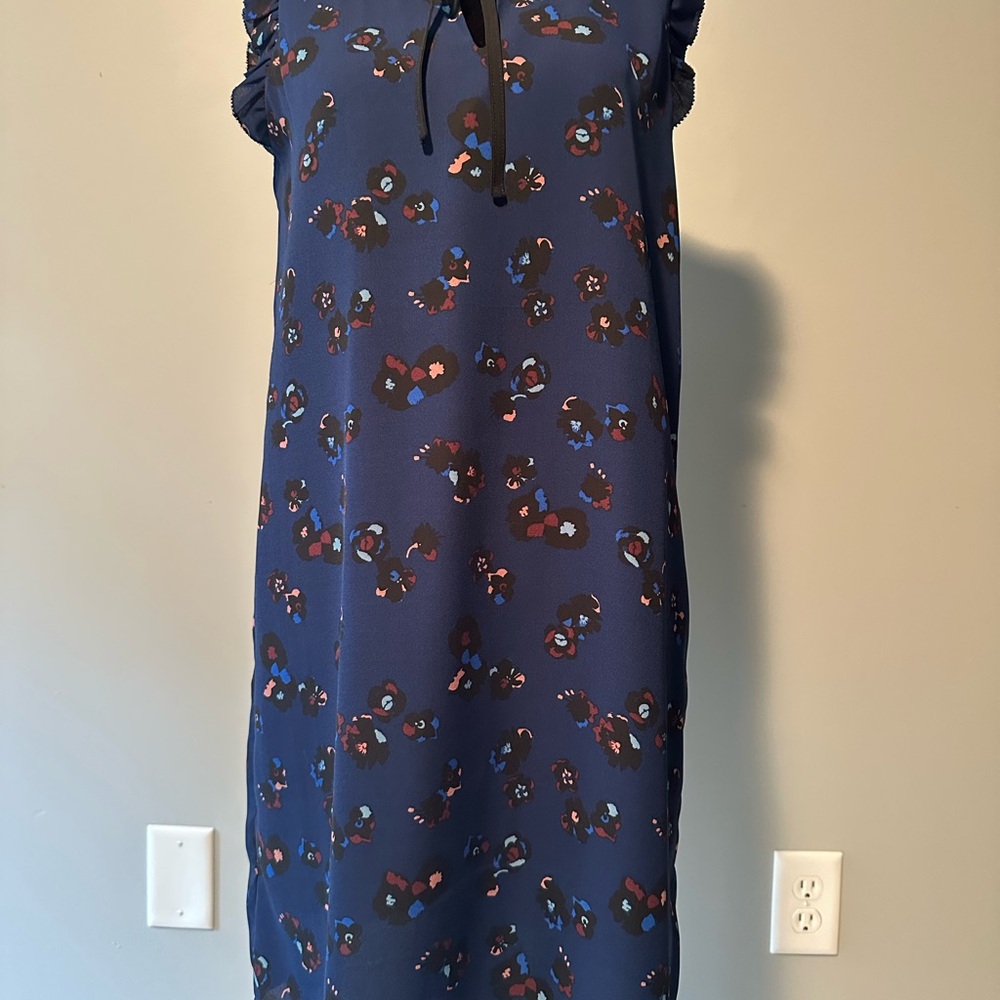 Dalia Blue and Black Floral Dress